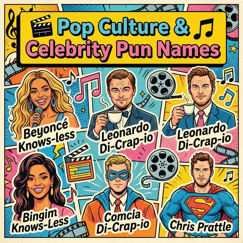 ๐ฌ Pop Culture & Celebrity Pun Names