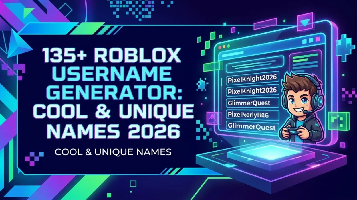 Roblox Username Generator with cool and unique Roblox name ideas for gamers in 2026