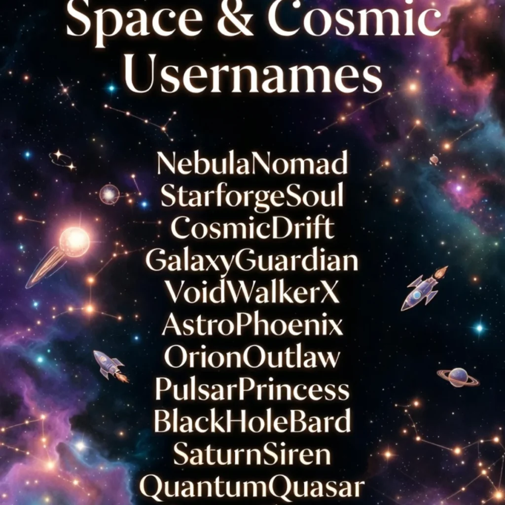 Space & Cosmic Usernames 🌌