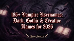 Vampire Usernames