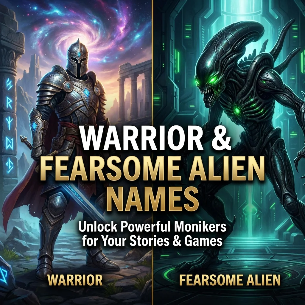⚔️ Warrior & Fearsome Alien Names