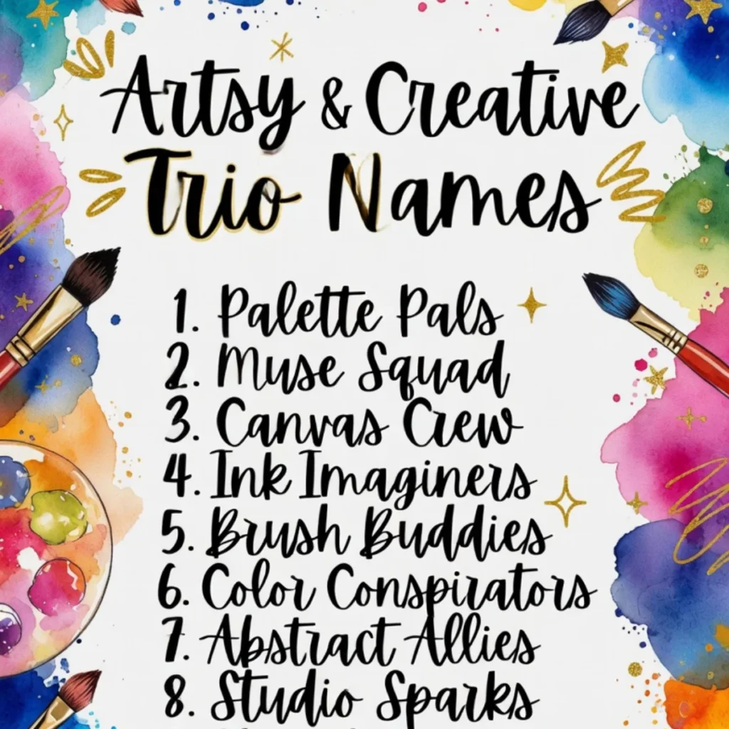 ๐จ Artsy and Creative Trio Names for Group Chats