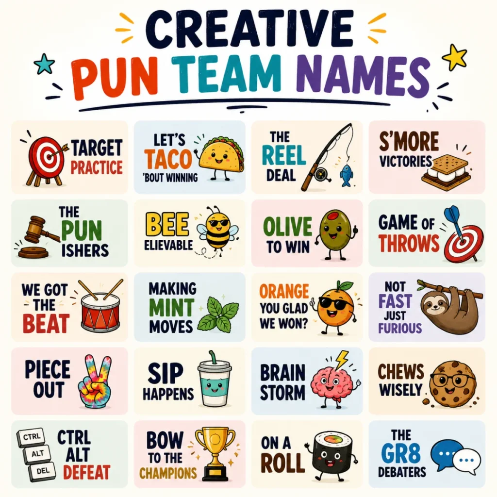 Creative Pun Team Names 🎯