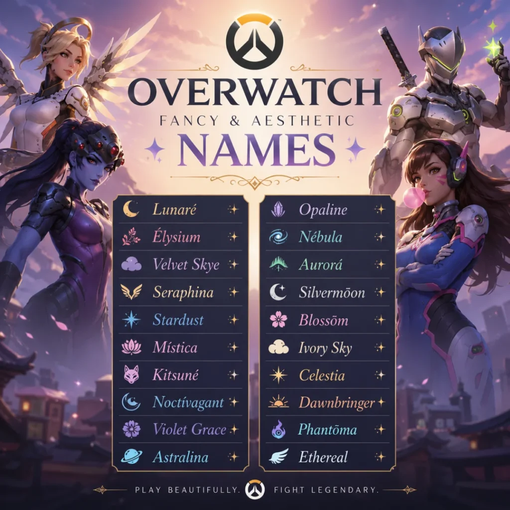Fancy & Aesthetic Overwatch Names โจ