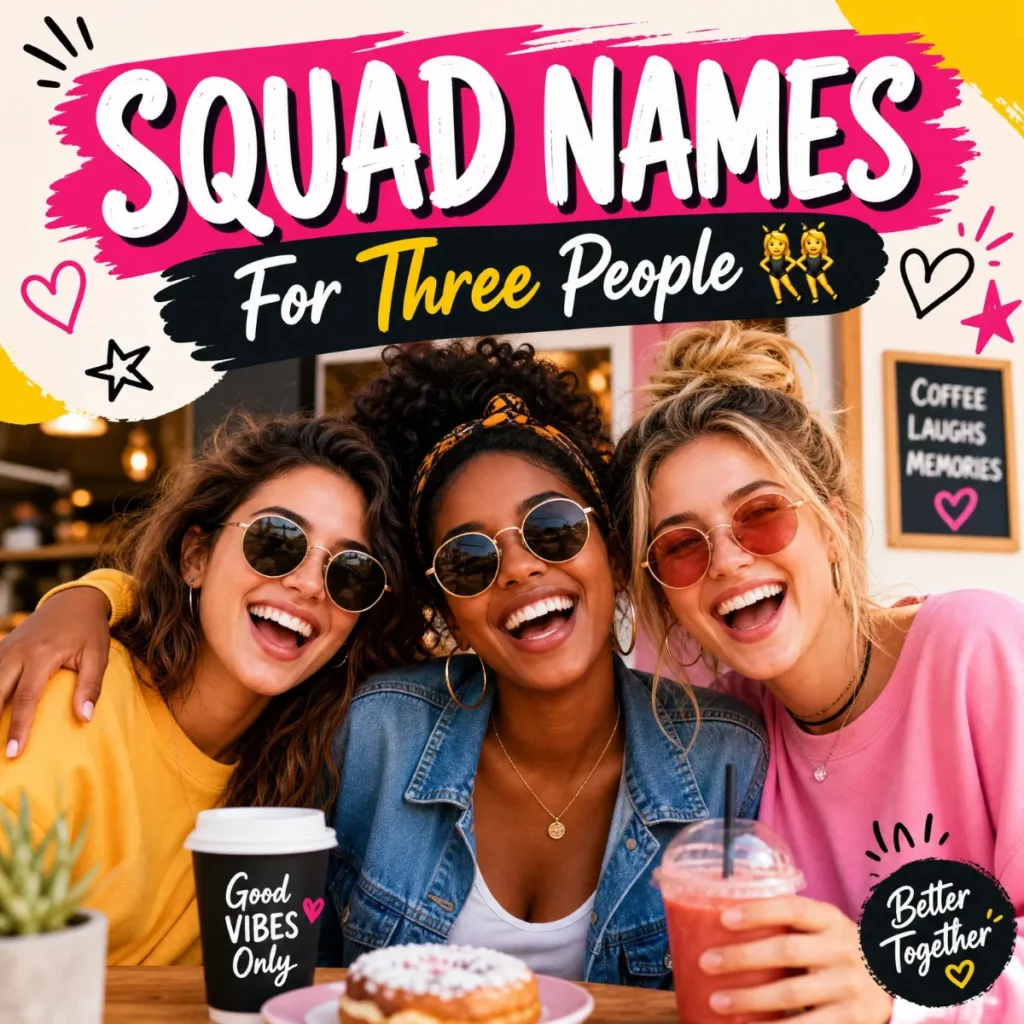 Friendship & Squad Group Names for Three People 👯