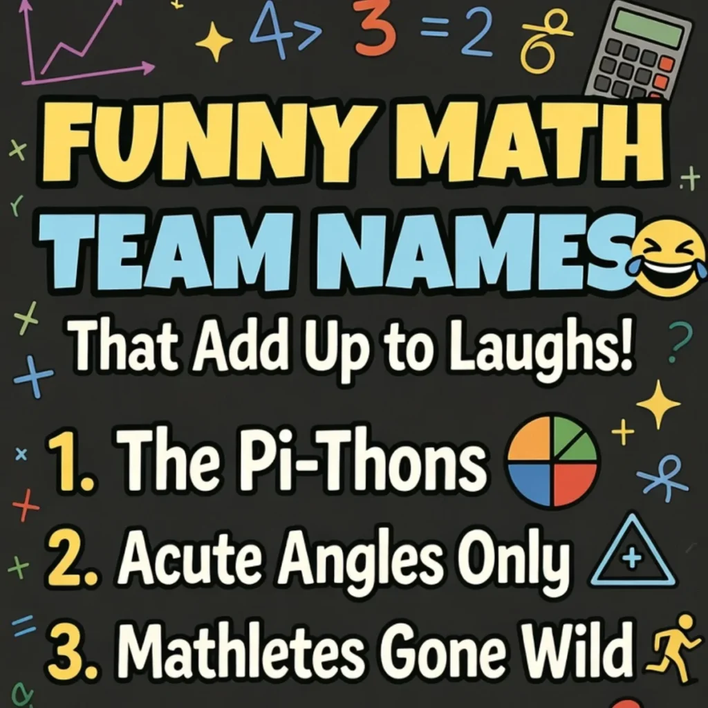 😂 Funny Math Team Names That Add Up to Laughs