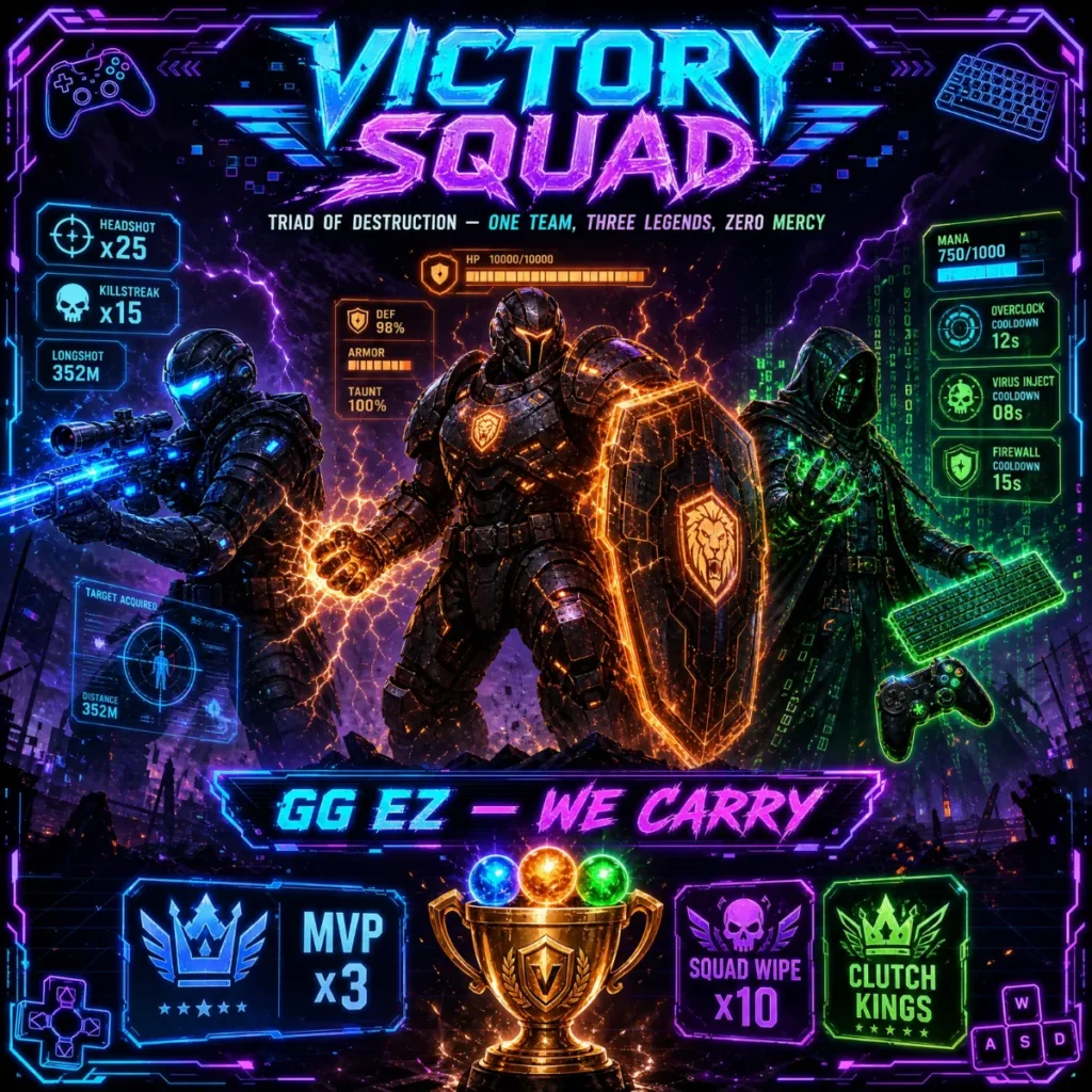 ๐ฎ Gaming Name for a Group of Three for the Victory Squad