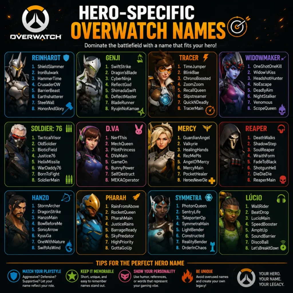 Hero-Specific Overwatch Names ๐ฏ