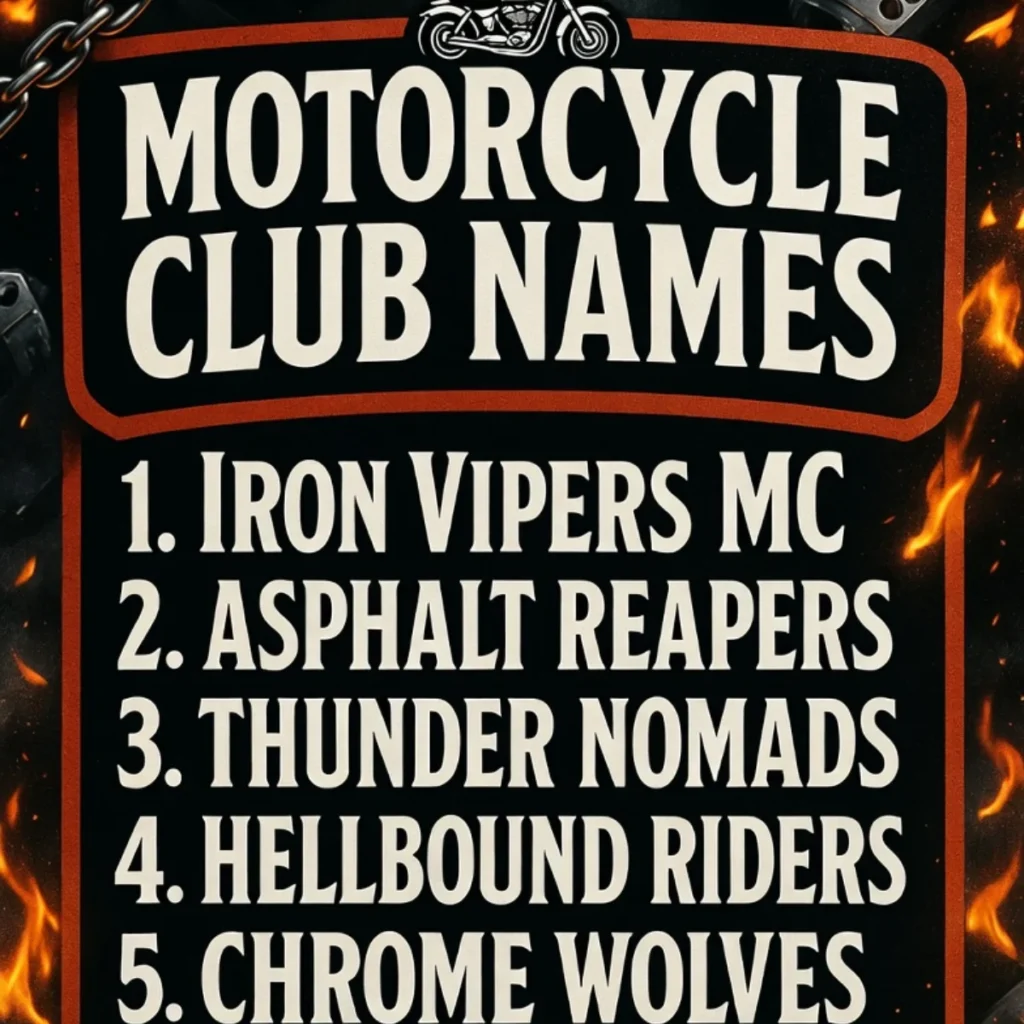 Motorcycle Club Names 🏍️