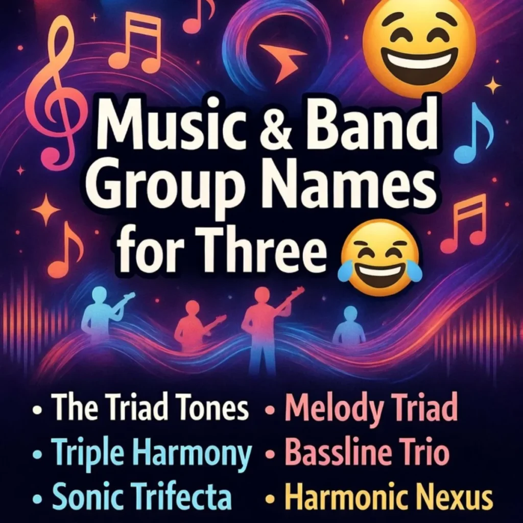 Music & Band Group Names for Three People 🎵