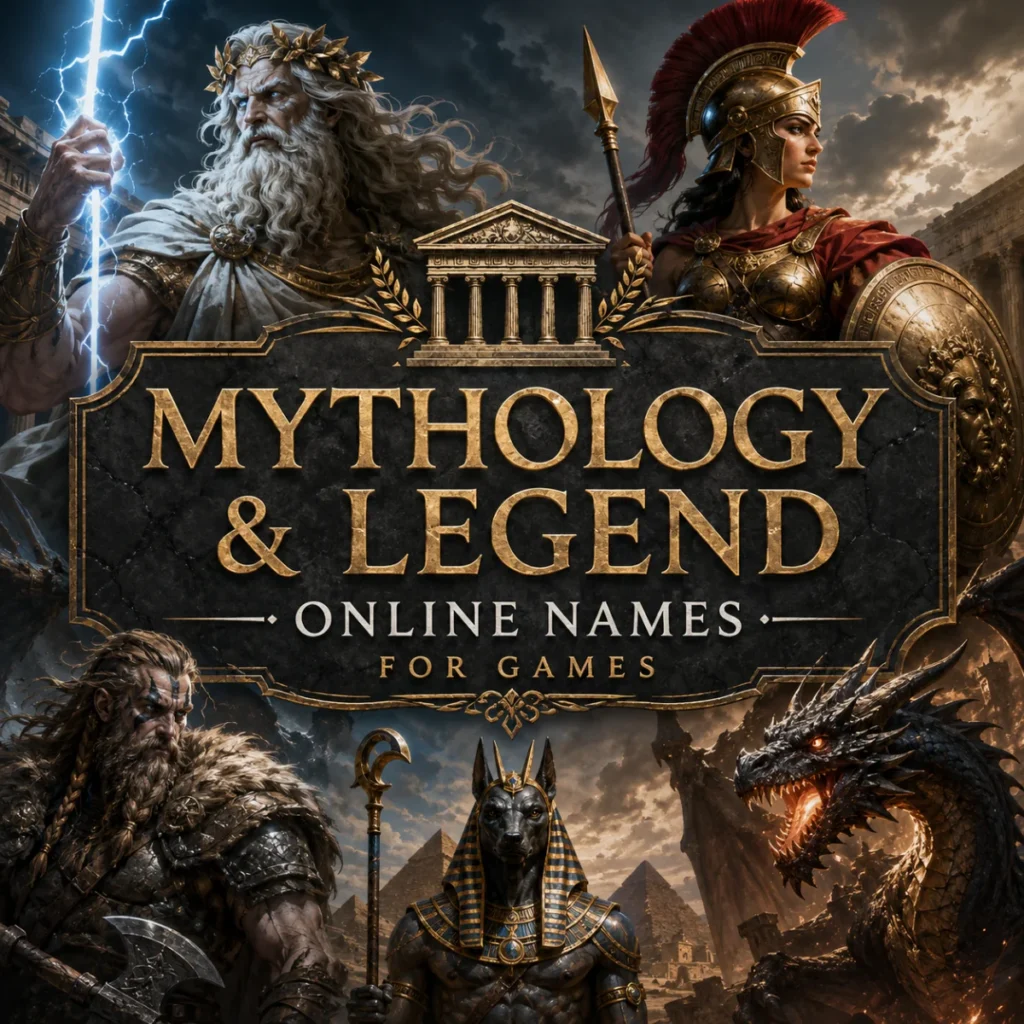 Mythology & Legend Online Names for Games 🏛️