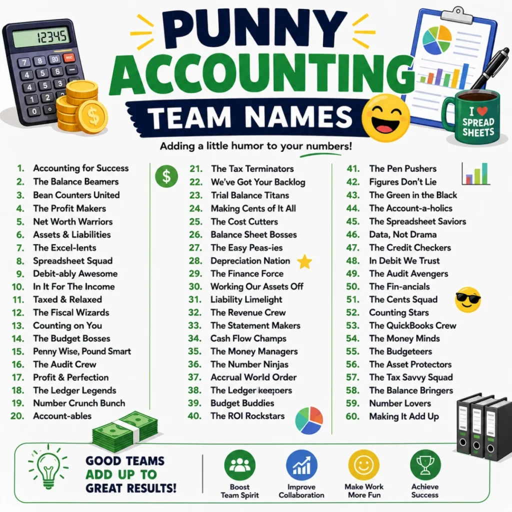 Punny Accounting Team Names 😄