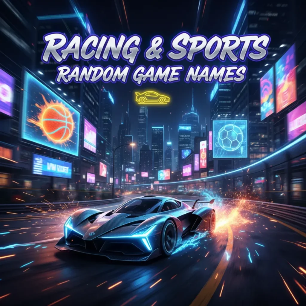Racing & Sports Random Game Names 🏎️