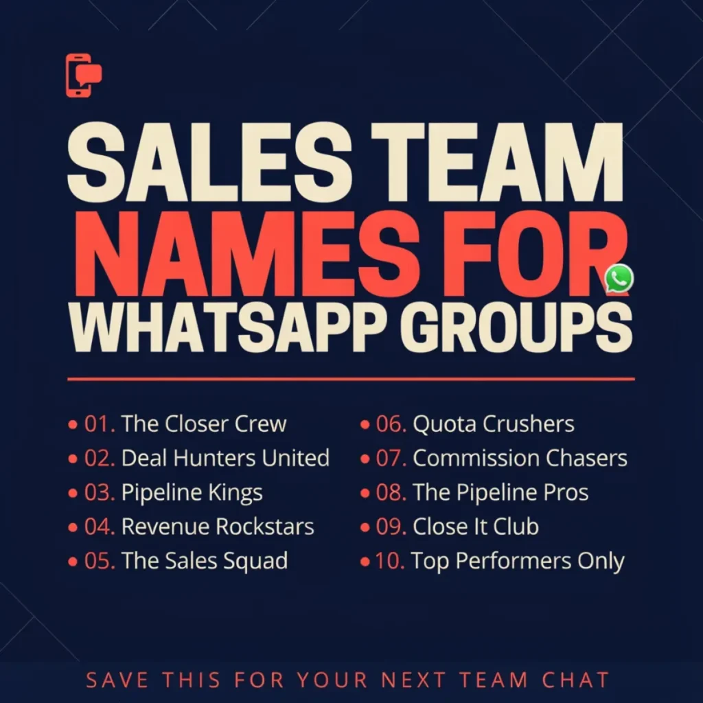 Sales Team Names by Theme 🎭