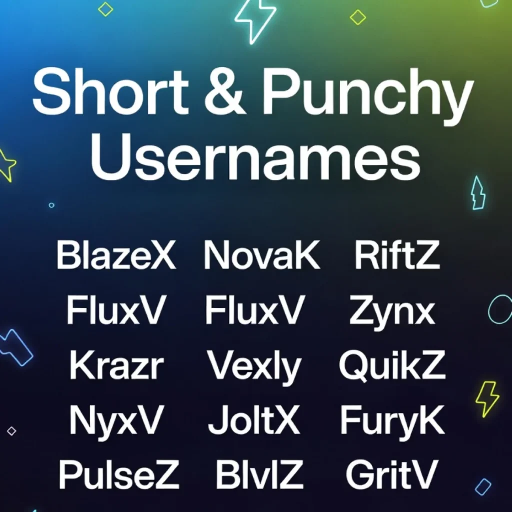 Short & Punchy Usernames 🔤