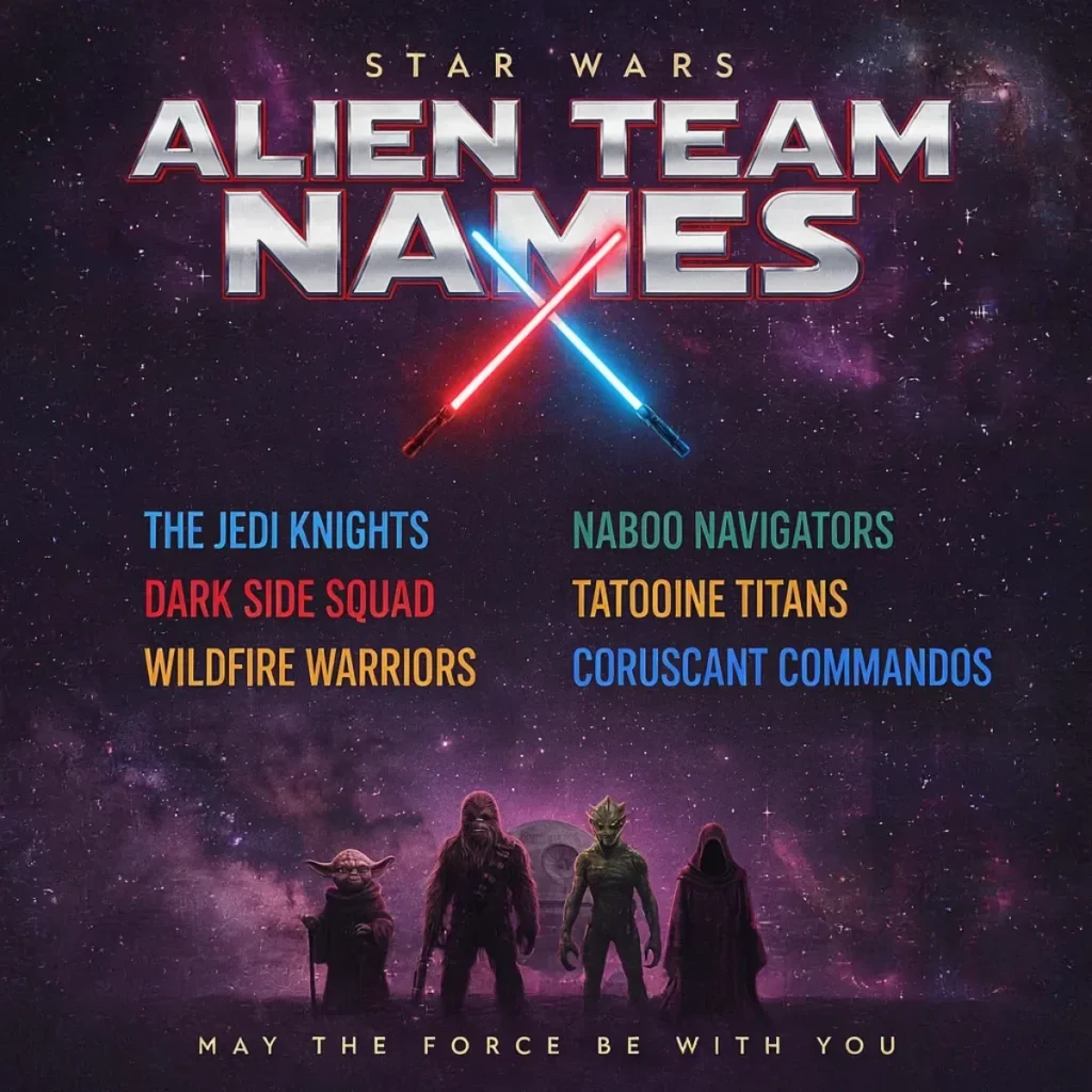 Star Wars Themed Alien Team Names ⭐