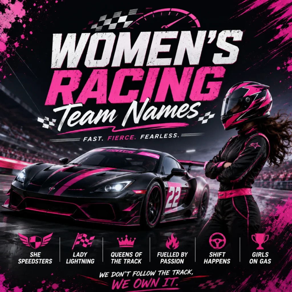 Women's Racing Team Names 👩‍🎤