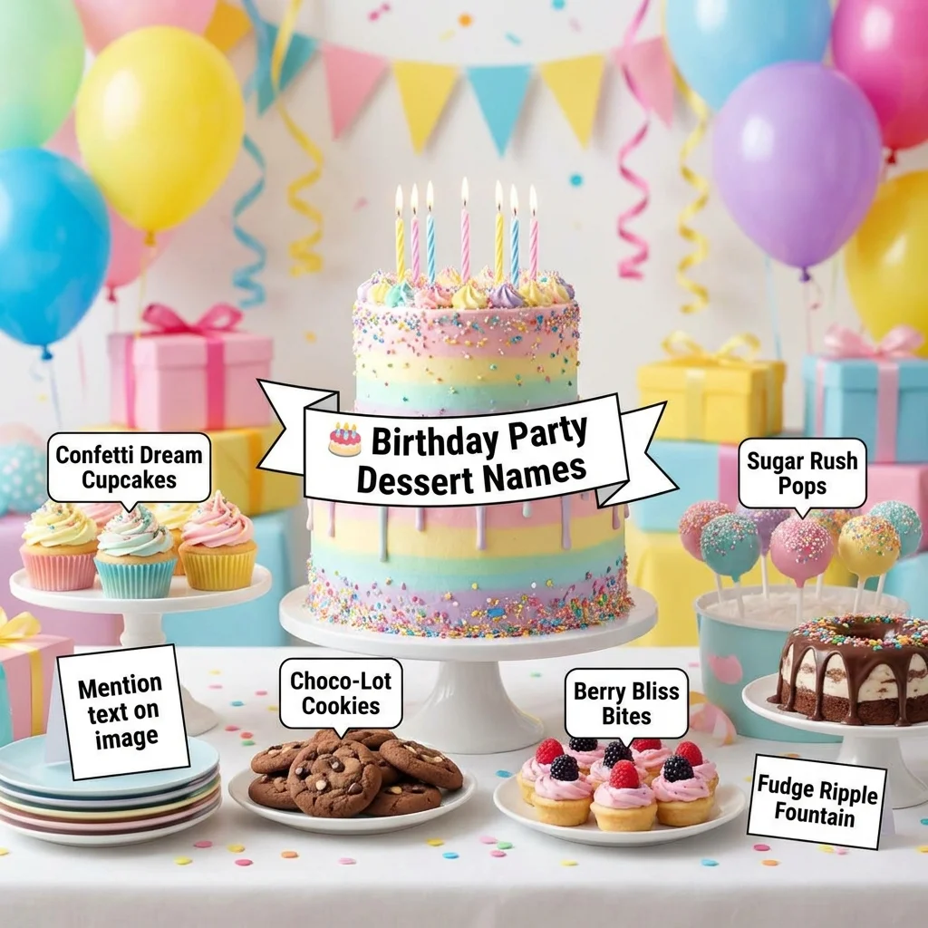 🎂 Birthday Party Dessert Names