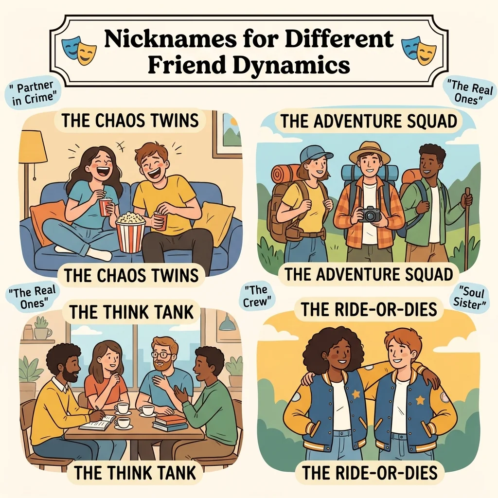 ๐ญ Nicknames for Different Friend Dynamics