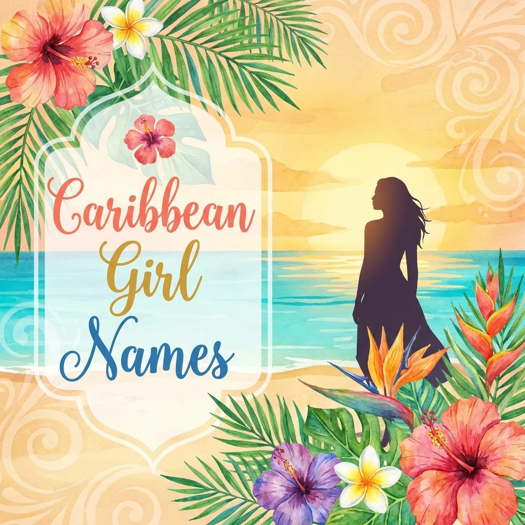 Caribbean girl names featuring beautiful, unique, tropical, and culturally inspired name ideas