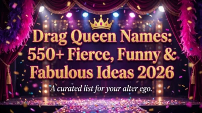 Drag queen names with 550+ fierce, funny, and fabulous ideas for 2026