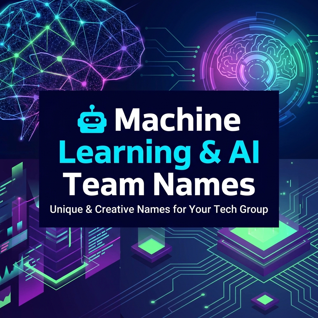 Machine learning and AI team names featuring smart, creative, and tech-inspired ideas