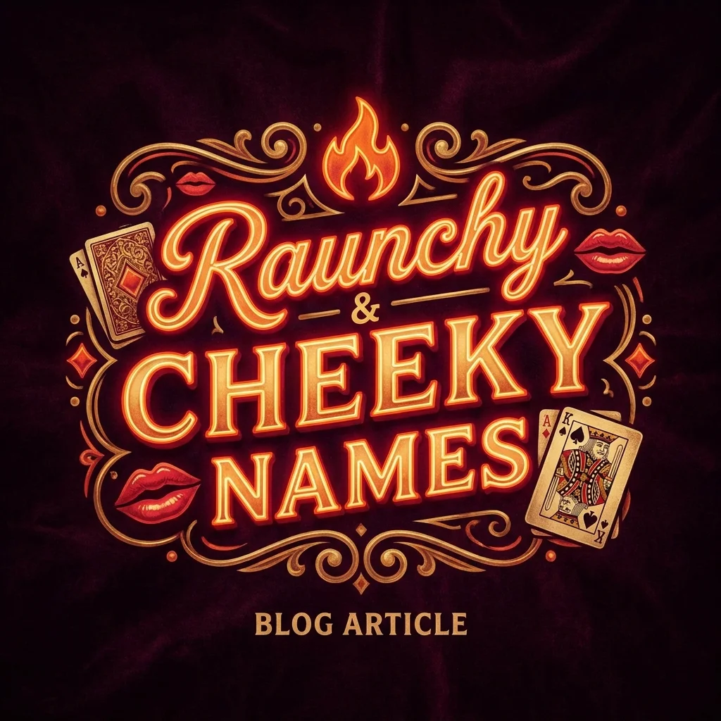 Raunchy and cheeky names featuring playful, bold, suggestive, and humorous name ideas