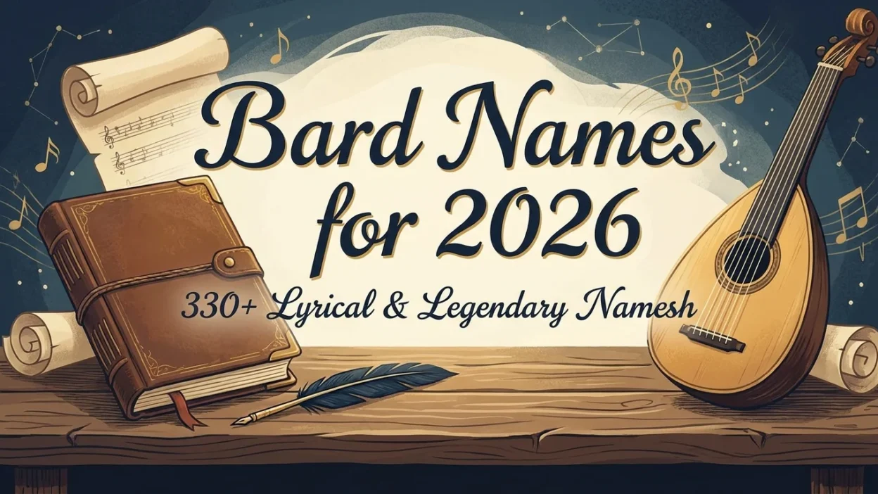 Bard names for 2026 featuring 330+ lyrical, legendary, magical, fantasy, and creative character name ideas