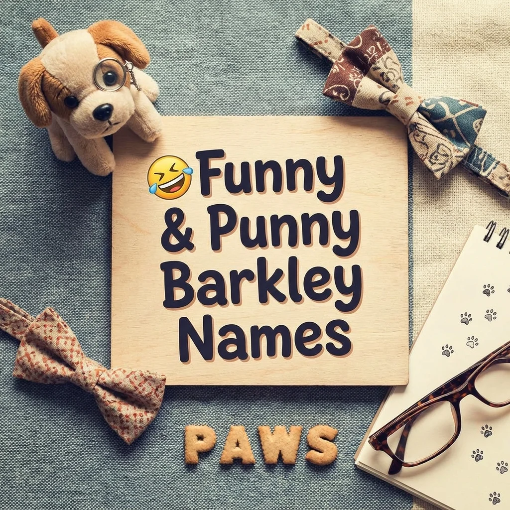 Funny and punny Barkley names featuring hilarious, clever, playful, and football-inspired name ideas
