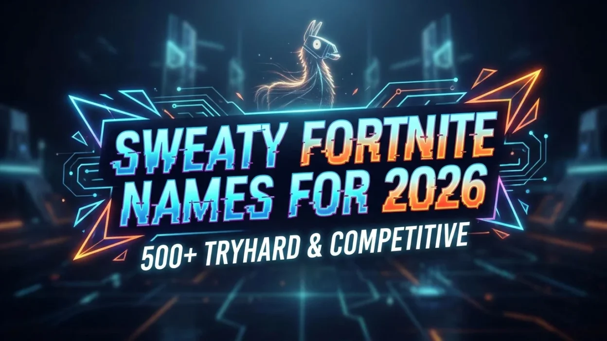 Sweaty Fortnite names for 2026 featuring 500+ tryhard, competitive, intense, and stylish gaming username ideas