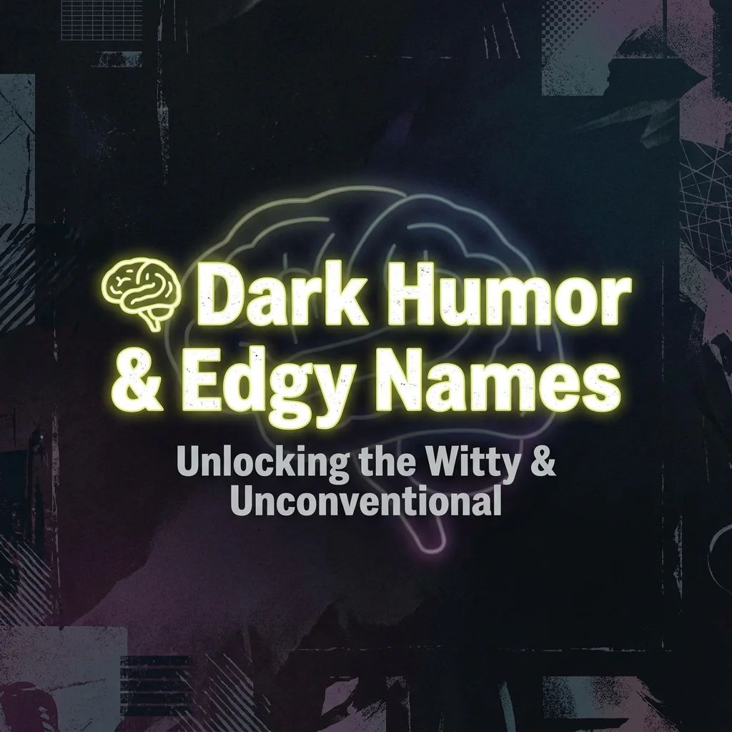 Dark humor and edgy names featuring witty, bold, clever, and unconventional naming ideas