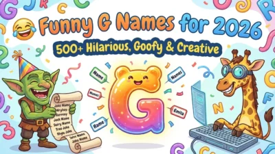 Funny G names for 2026 with hilarious, goofy, and creative name ideas