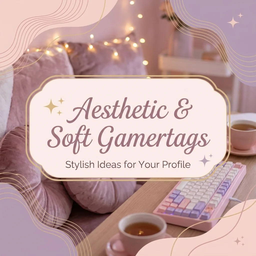 Aesthetic and soft gamertags featuring cute, dreamy, stylish, and unique gaming username ideas