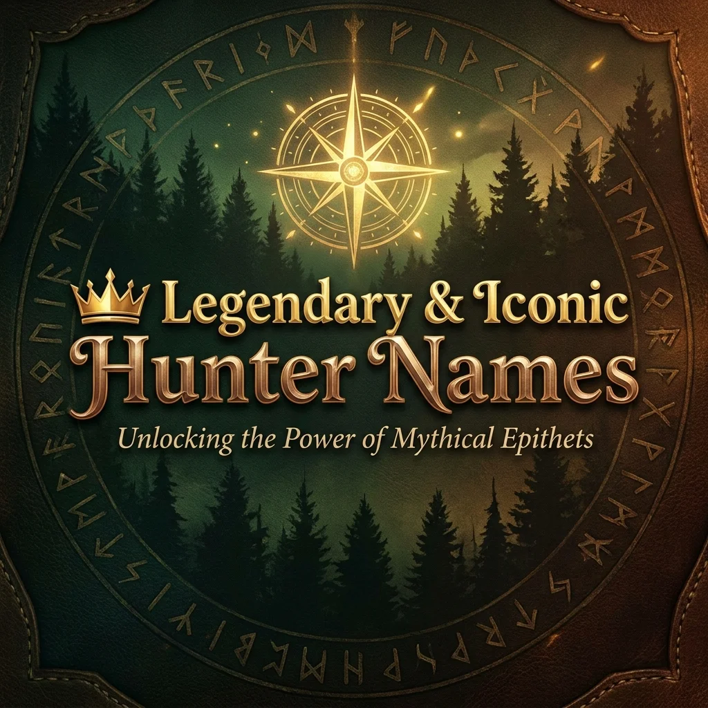 Legendary and iconic hunter names featuring powerful, heroic, epic, and memorable character name ideas