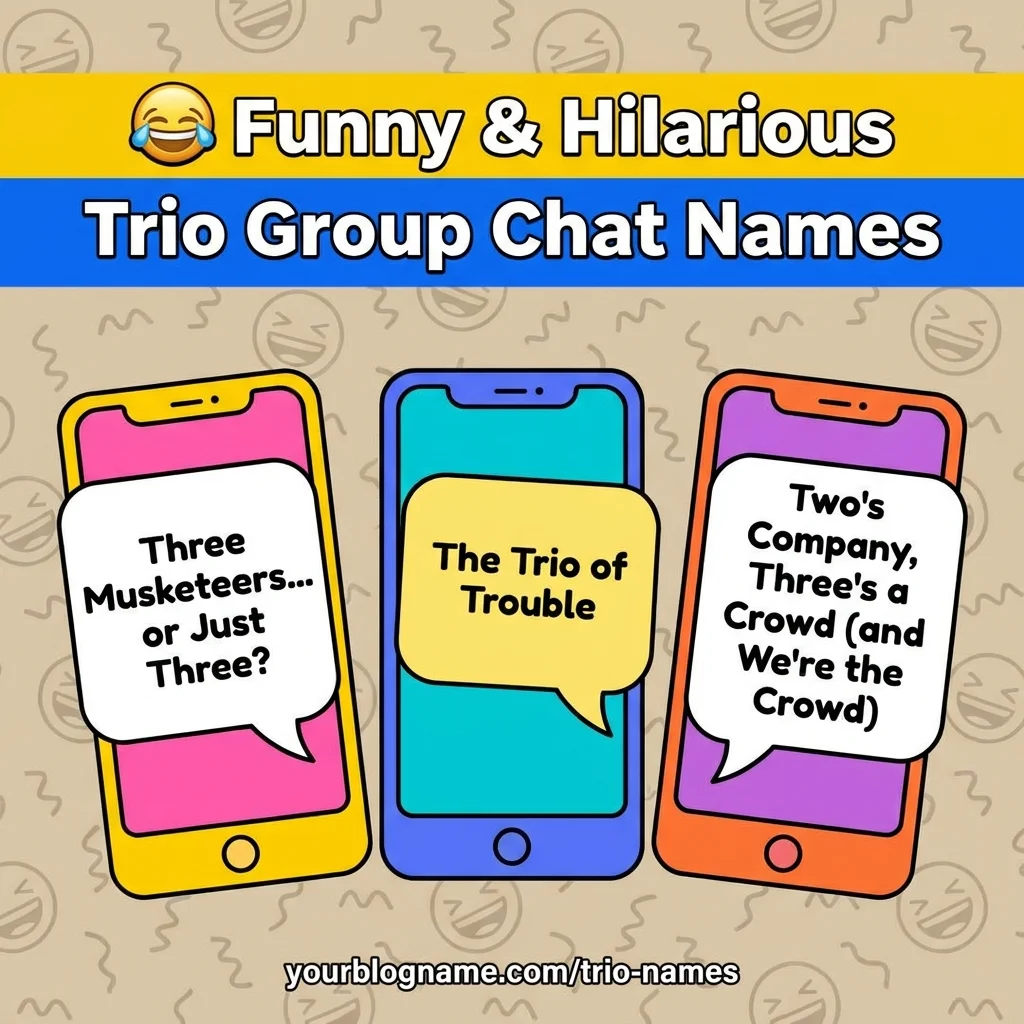 ๐ Funny & Hilarious Trio Group Chat Names