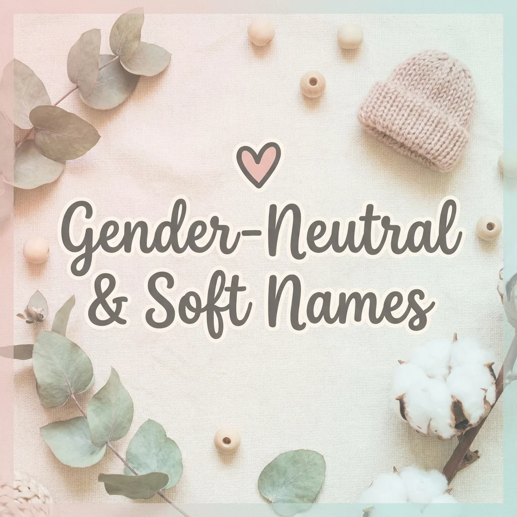 Gender-neutral and soft names with gentle, cute, and modern name ideas
