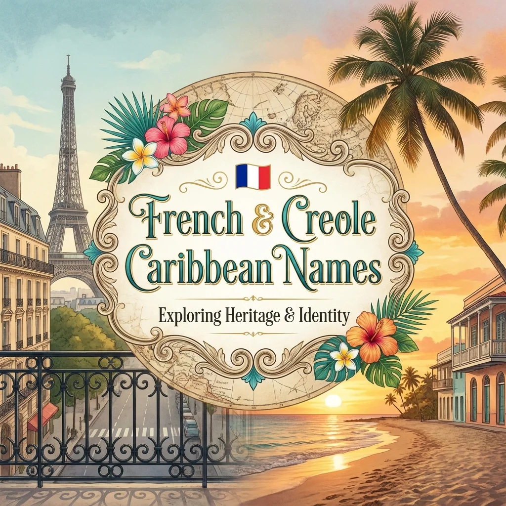 French and Creole Caribbean names featuring elegant, cultural, and distinctive Caribbean name ideas