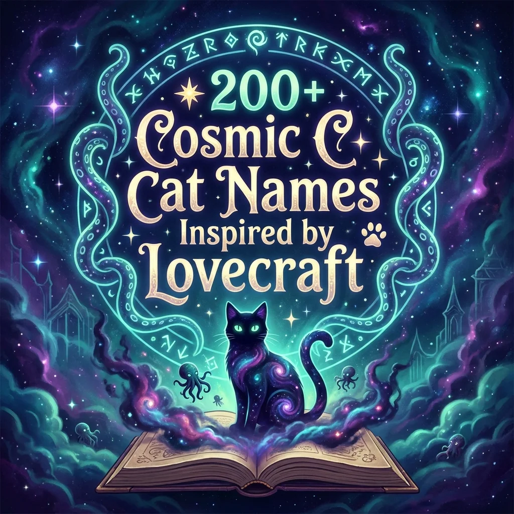 200+ cosmic cat names inspired by Lovecraft with mysterious and otherworldly ideas