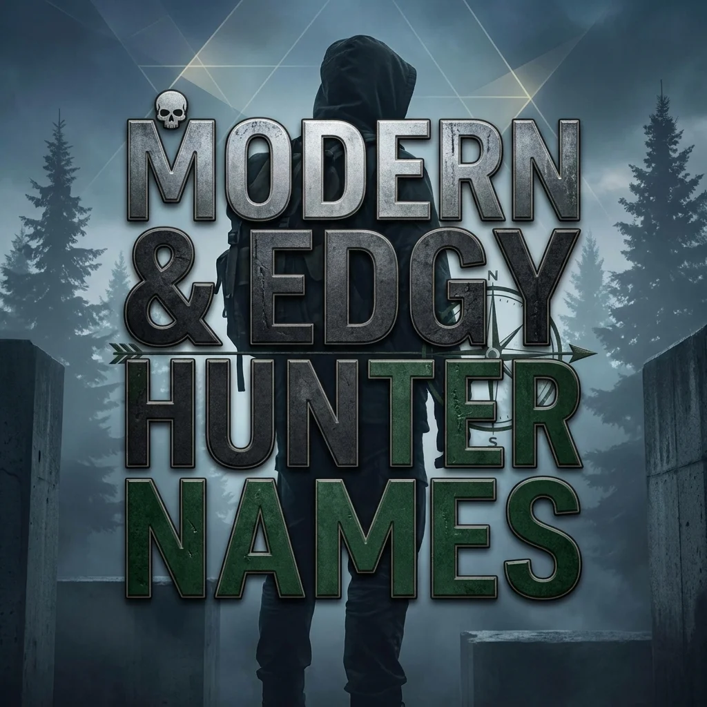 Modern and edgy hunter names featuring bold, cool, fierce, and powerful name ideas