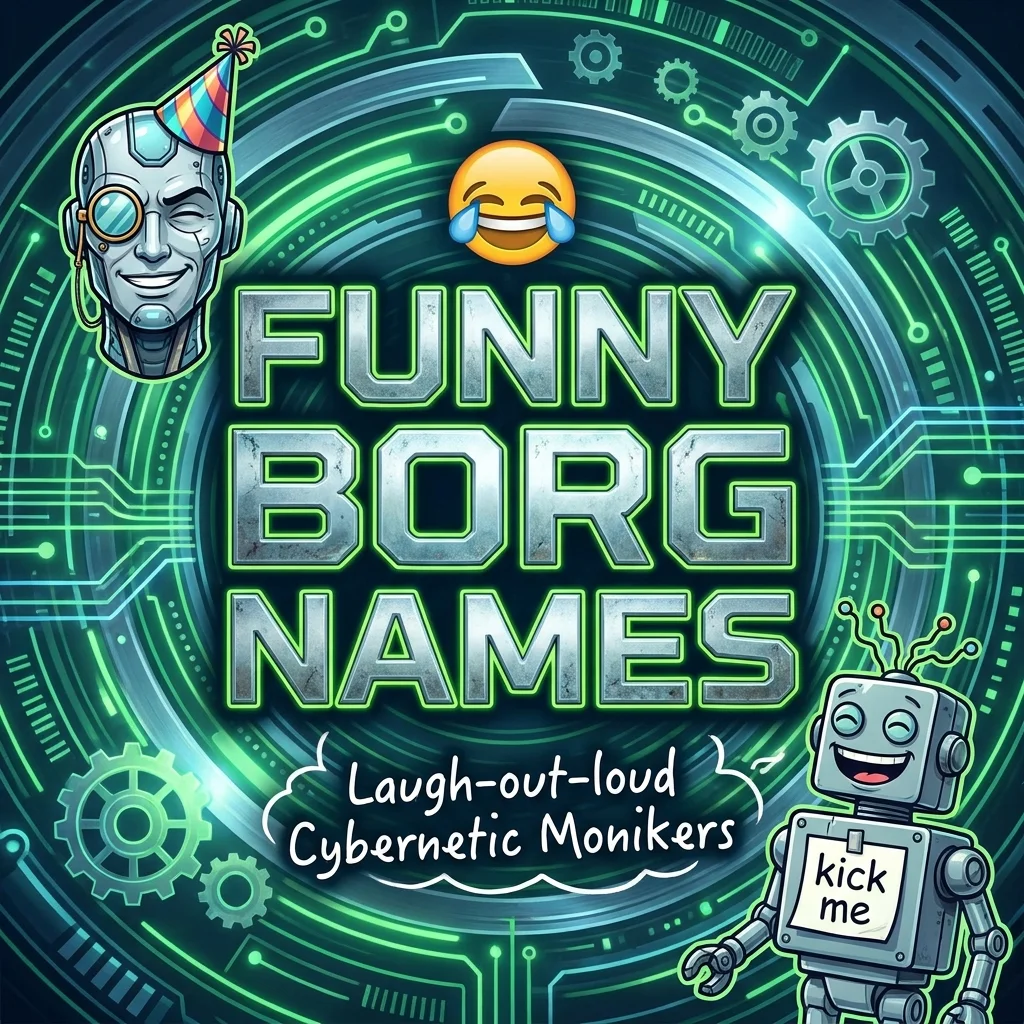 Funny Borg names featuring quirky, clever, humorous, and futuristic sci-fi character name ideas