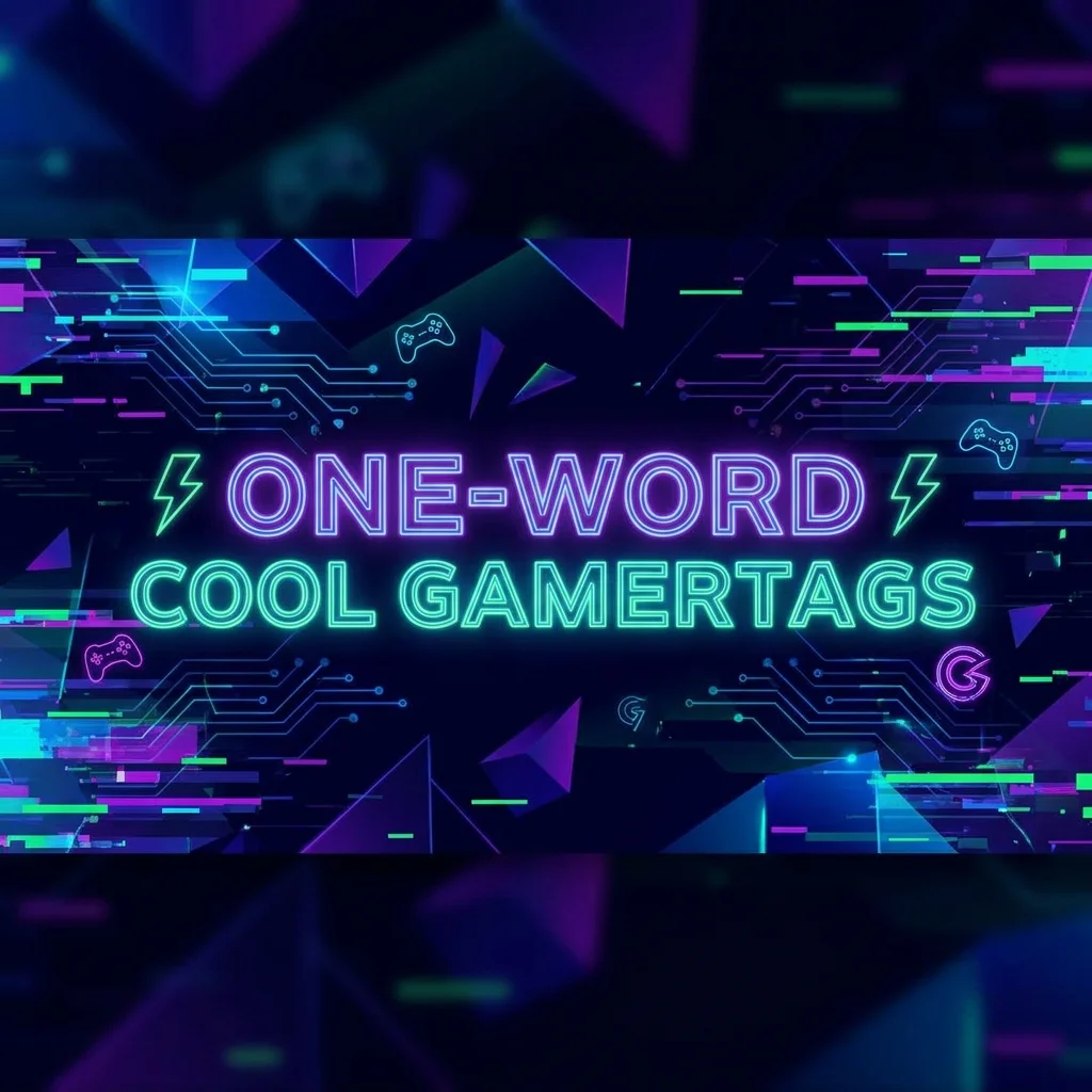 One-word cool gamertags featuring short, stylish, powerful, unique, and memorable gaming username ideas