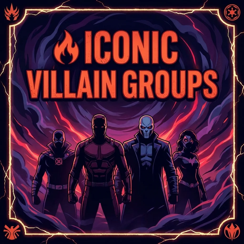Iconic villain groups featuring powerful, memorable, and fictional evil team