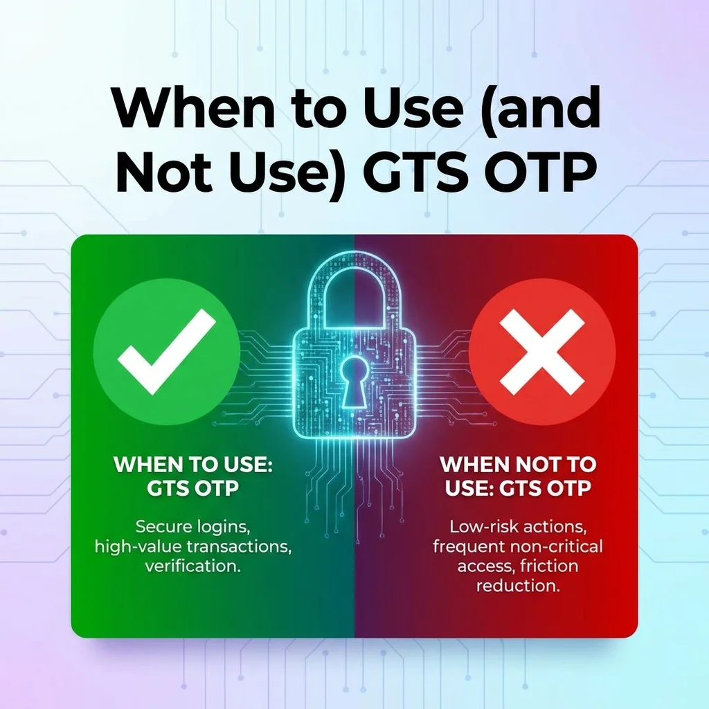 When to use and not use GTS OTP in text messages and online conversations