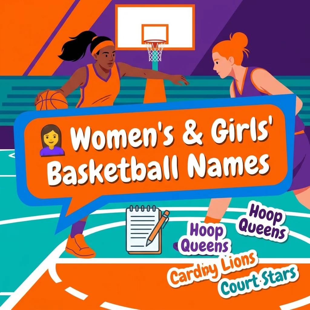 Women's and girls' basketball team names with cool, creative, and inspiring ideas