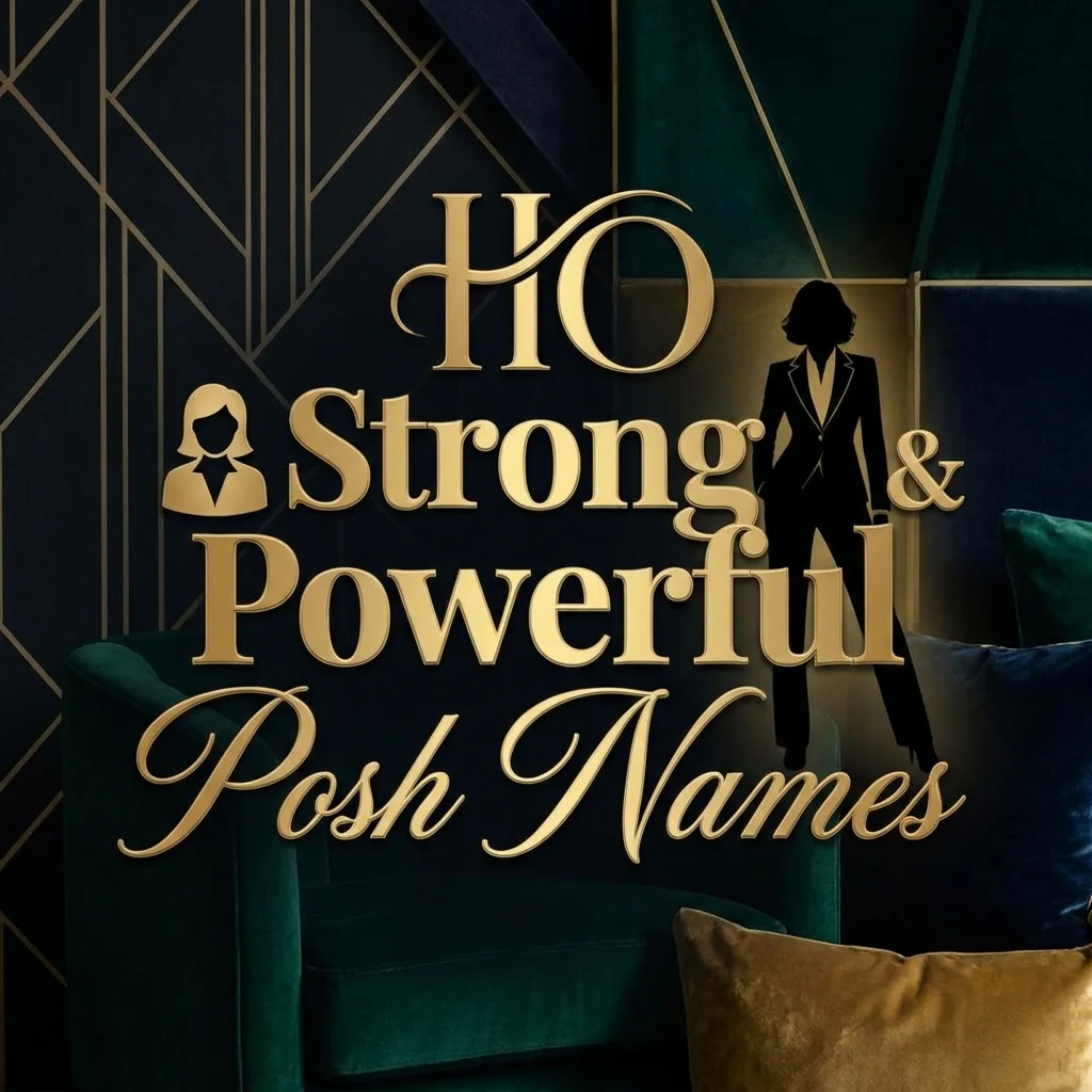 Strong and powerful posh names with elegant, confident, and sophisticated ideas