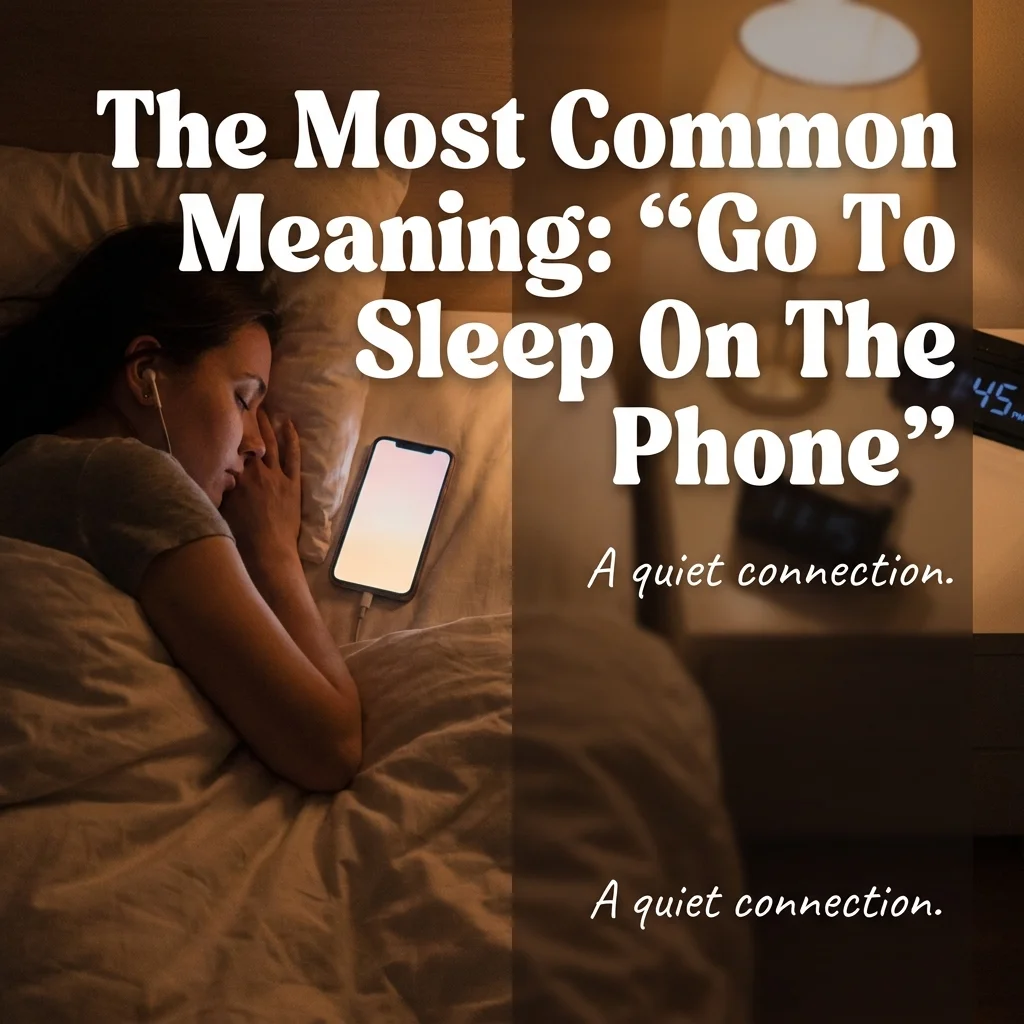 The most common meaning of “go to sleep on the phone” explained clearly
