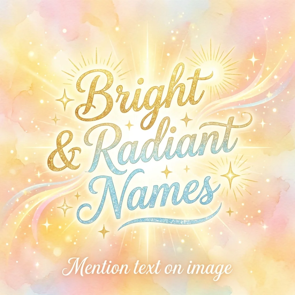 Bright and radiant names inspired by light, sunshine, stars, and glowing beauty