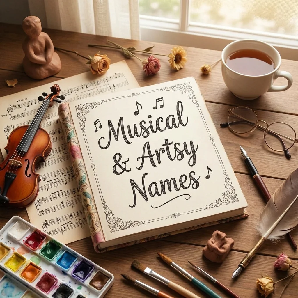 Musical and artsy names inspired by creativity, music, art, and artistic expression