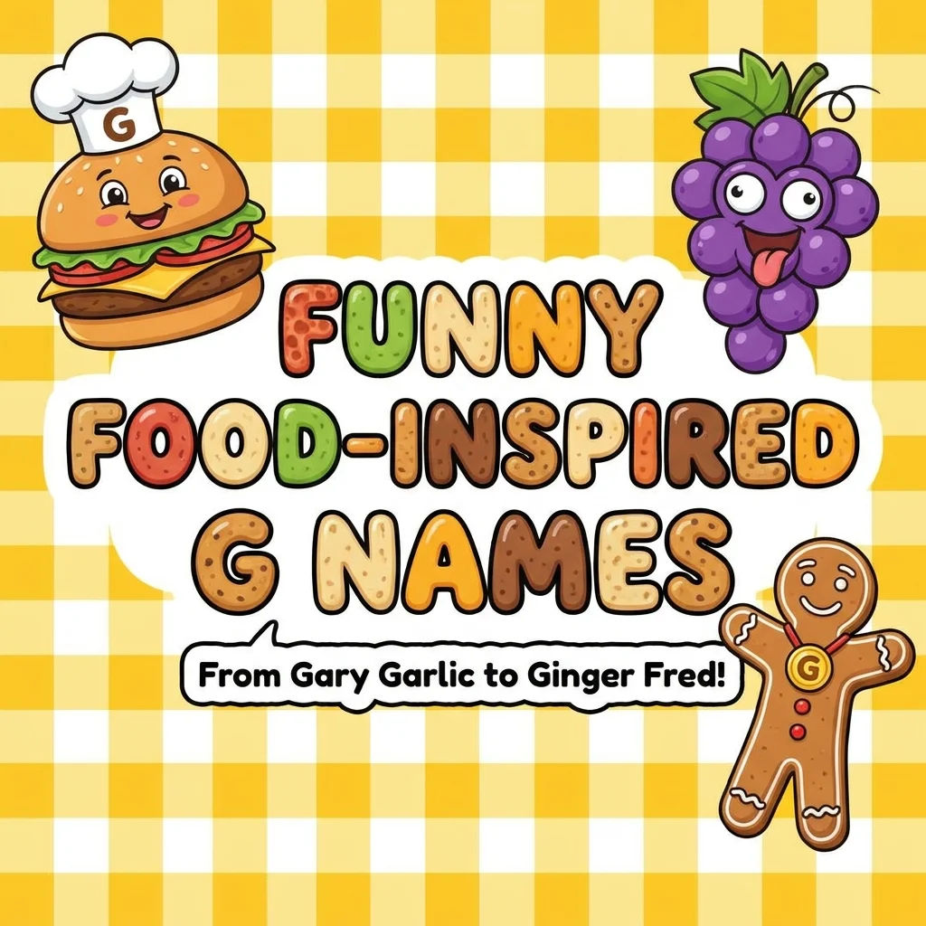 Funny food-inspired G names with playful, creative, and delicious name ideas