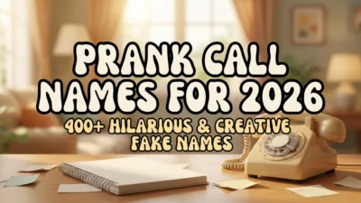 Prank call names for 2026 featuring 400+ hilarious, creative, silly, and clever fake name ideas